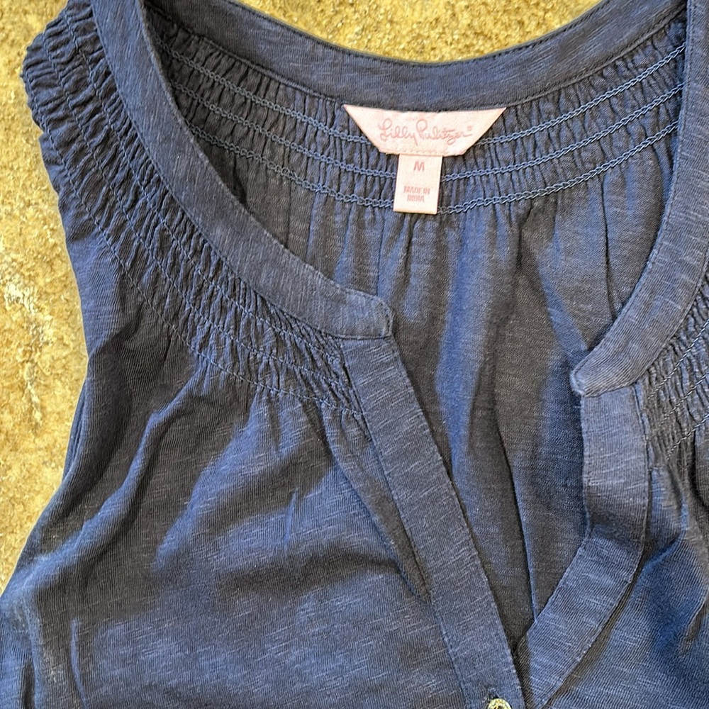 Navy blue sleeveless dress - Picture 2 of 3